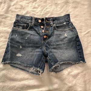 Old Navy Blue Distressed Jean Shorts